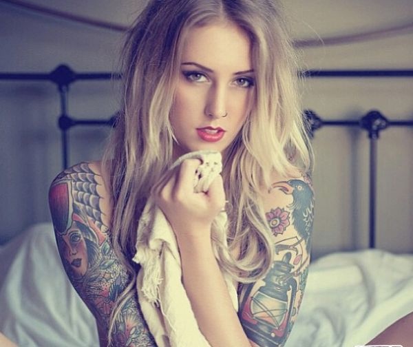 时尚个性欧美女生非主流纹身图片