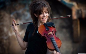 小提琴意境女生欧美风高清壁纸