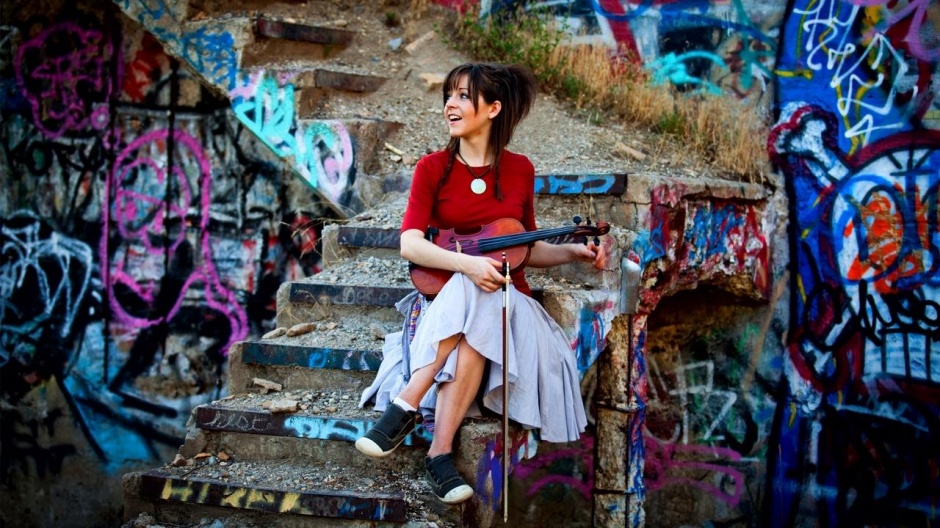 小提琴意境女生欧美风高清壁纸