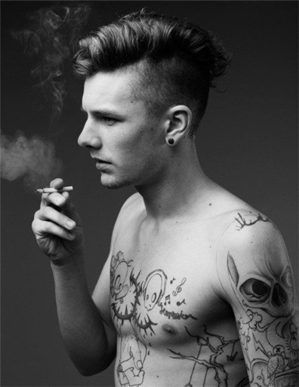 超拽帅气黑白欧美男生图片