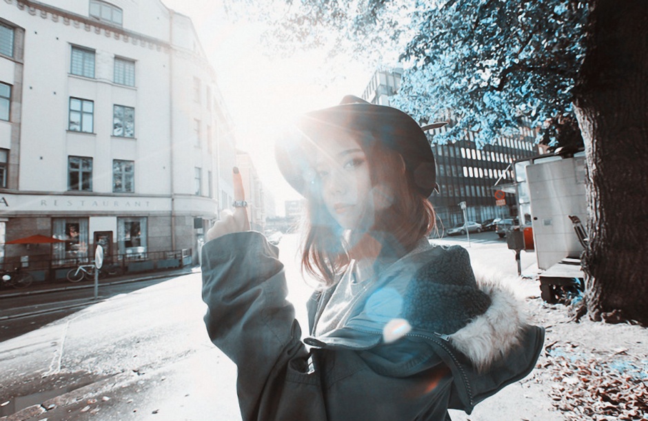 欧美范儿美女街拍手机壁纸