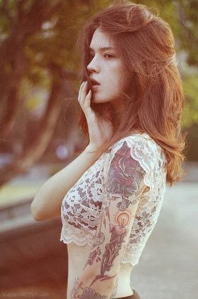 彩绘纹身美女欧美高清壁纸