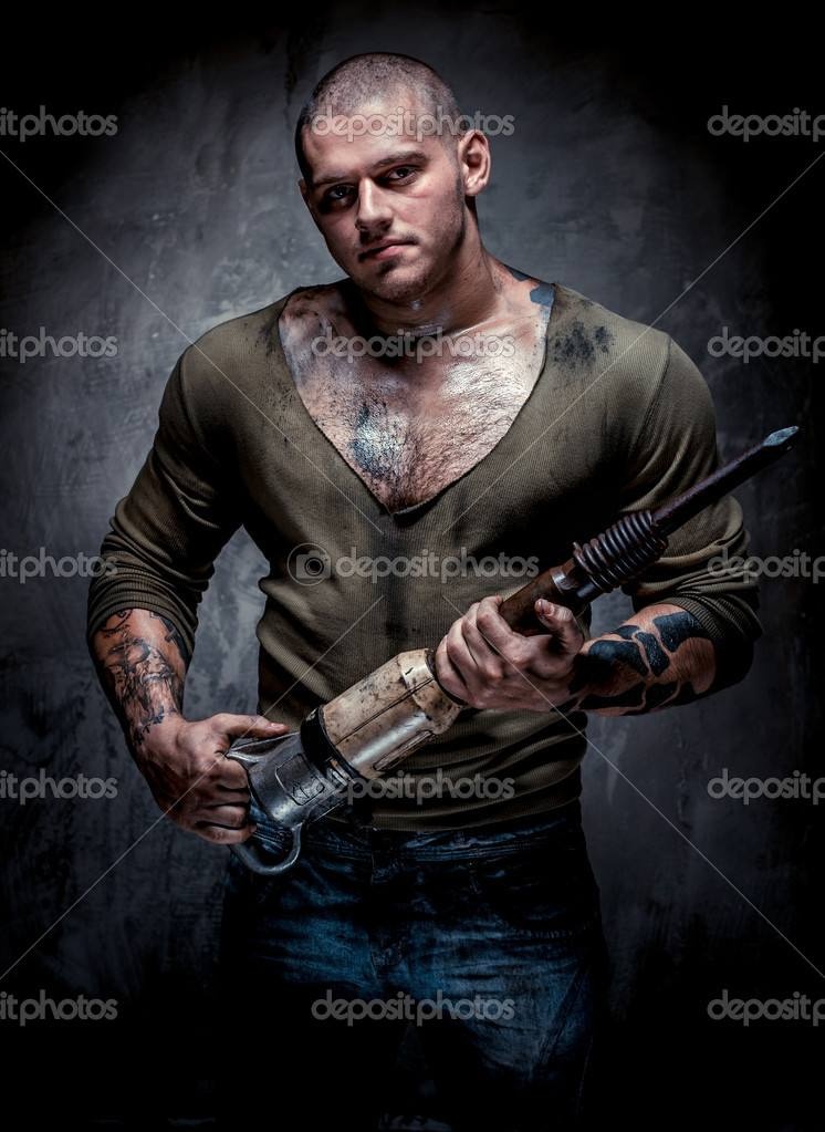 肌肉欧美人物纹身图片