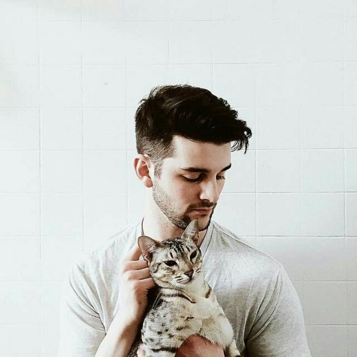 欧美男生复古潮流短发照片