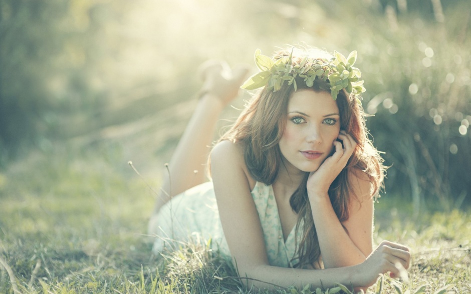 欧美女生森系唯美意境美图