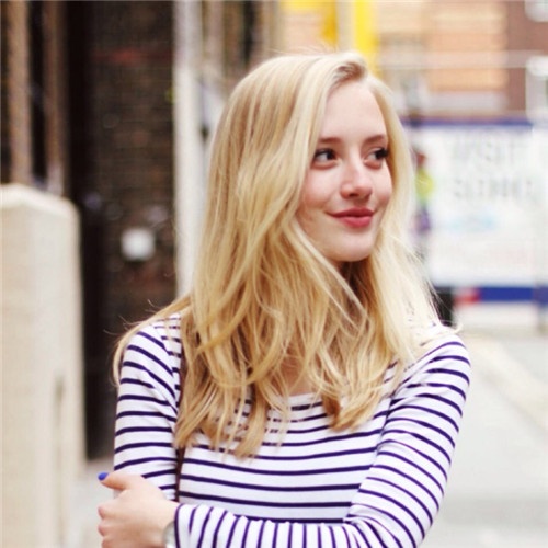 甜美高冷欧美女生侧脸街拍