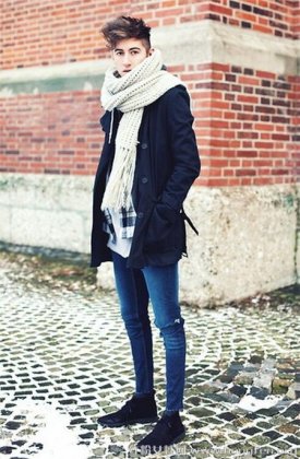 潮流男生欧美风个性穿衣搭配图片