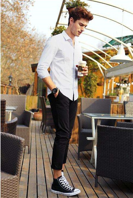 潮流男生欧美风个性穿衣搭配图片