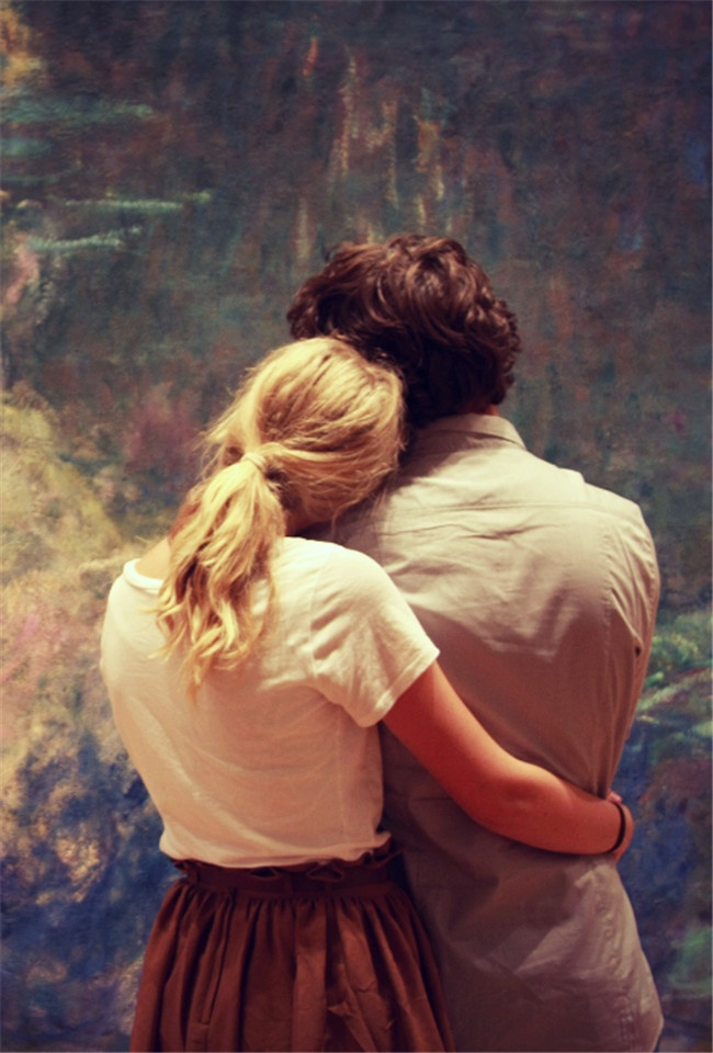 小清新欧美情侣浪漫意境图