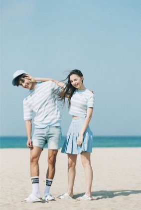 小清新欧美范情侣甜蜜透明皮肤