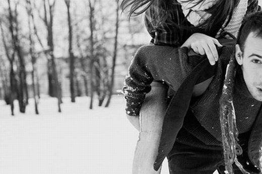 非主流唯美欧美情侣甜蜜黑白大图