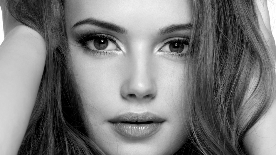 高清壁纸欧美范女生黑白图集