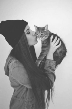 时尚黑白欧美模特伤感图片