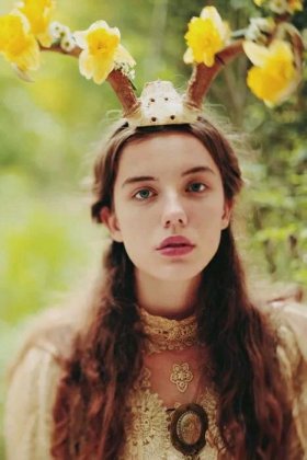 欧美女生森系甜美意境美图