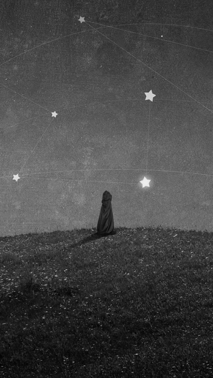 悲伤意境欧美范唯美黑白壁纸图片