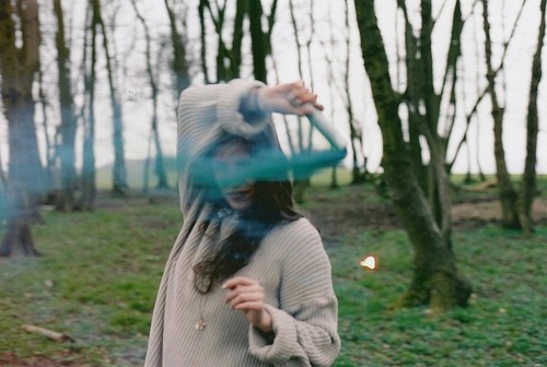 欧美女生森系时尚范个性外拍