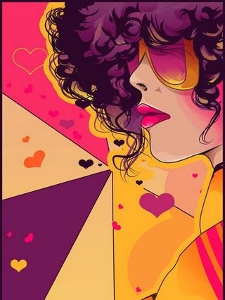 个性复古欧美风格插画手机壁纸