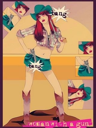 个性复古欧美风格插画手机壁纸