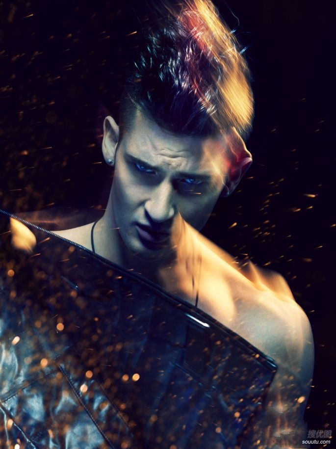 酷黑风格欧美男意境大图