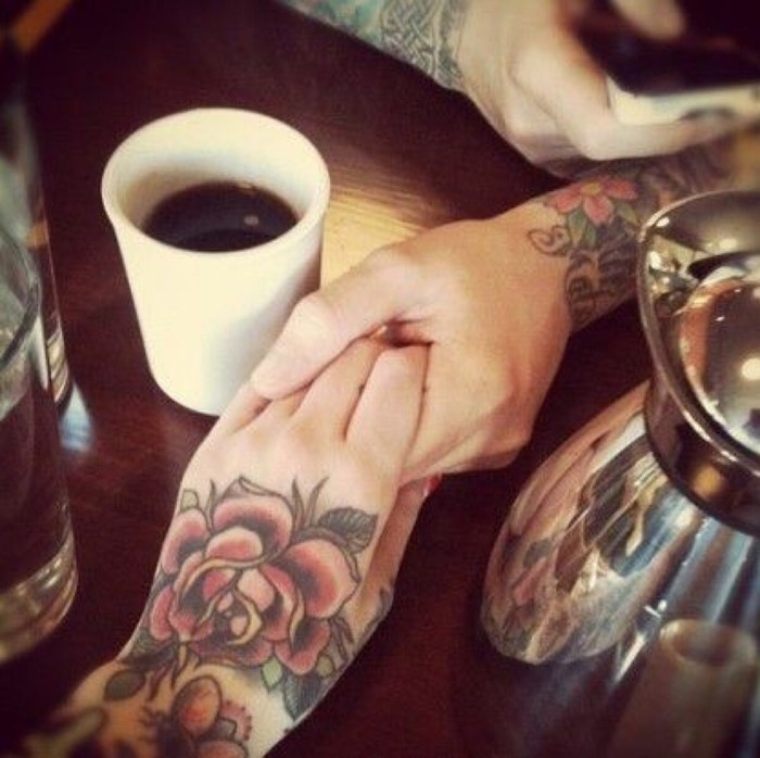 帅气浪漫欧美情侣纹身图片