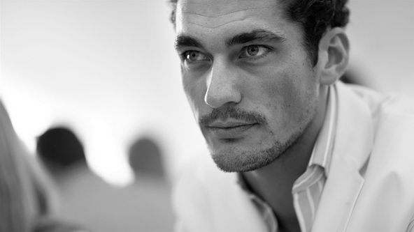 欧美帅哥模特大卫甘迪西服写真壁纸图片