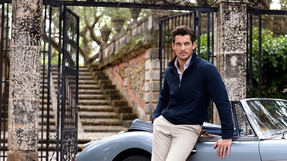 欧美帅哥模特大卫甘迪西服写真壁纸图片