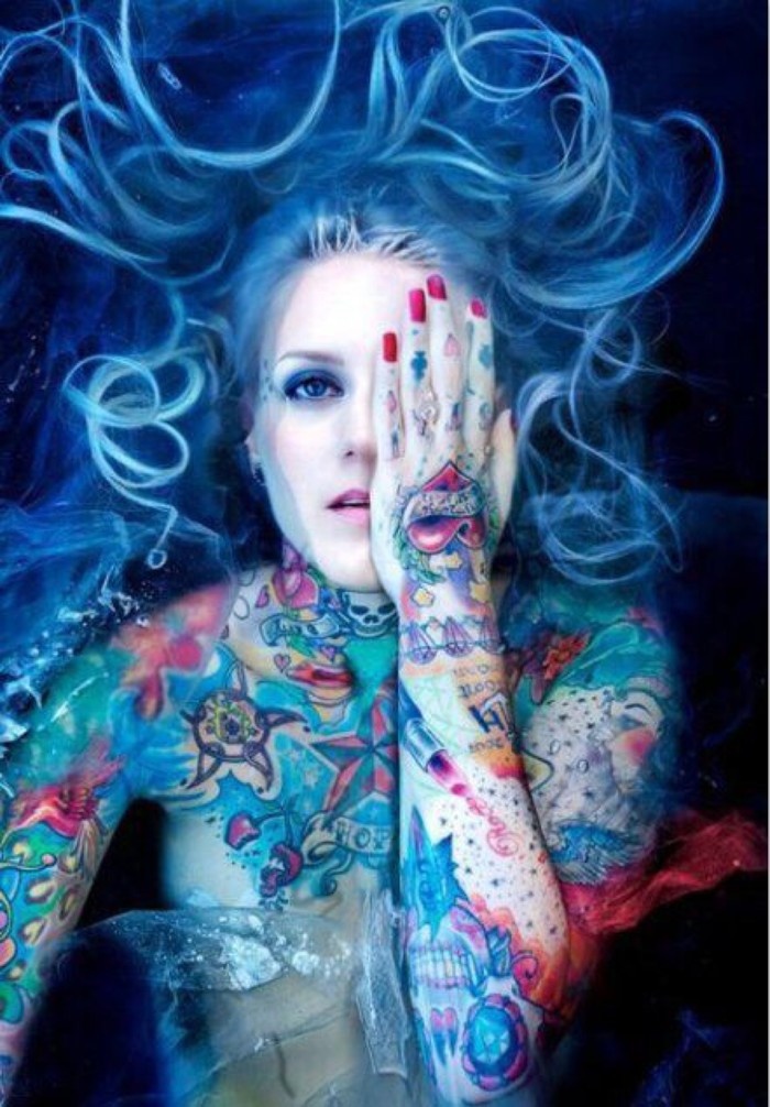 个性美女欧美范纹身壁纸