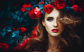 欧美范个性美女桌面壁纸