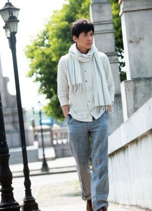 中国男明星李智楠时尚街拍