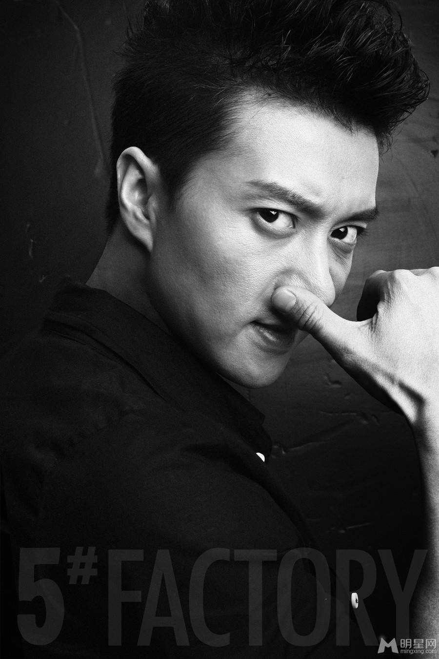 中国男明星高仁最新黑白写真照