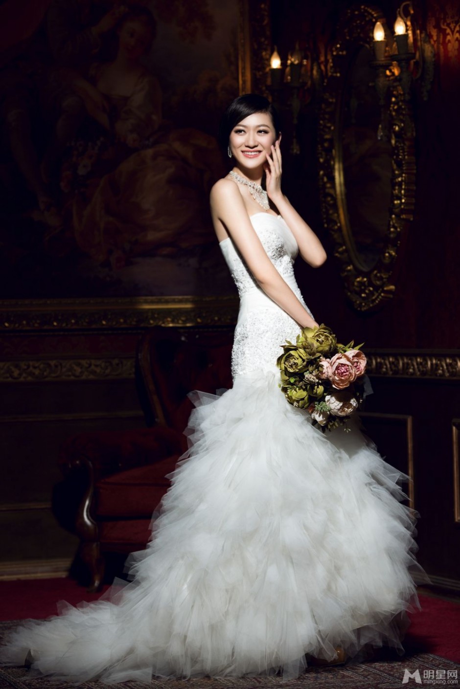 女明星杨净如婚纱写真照片