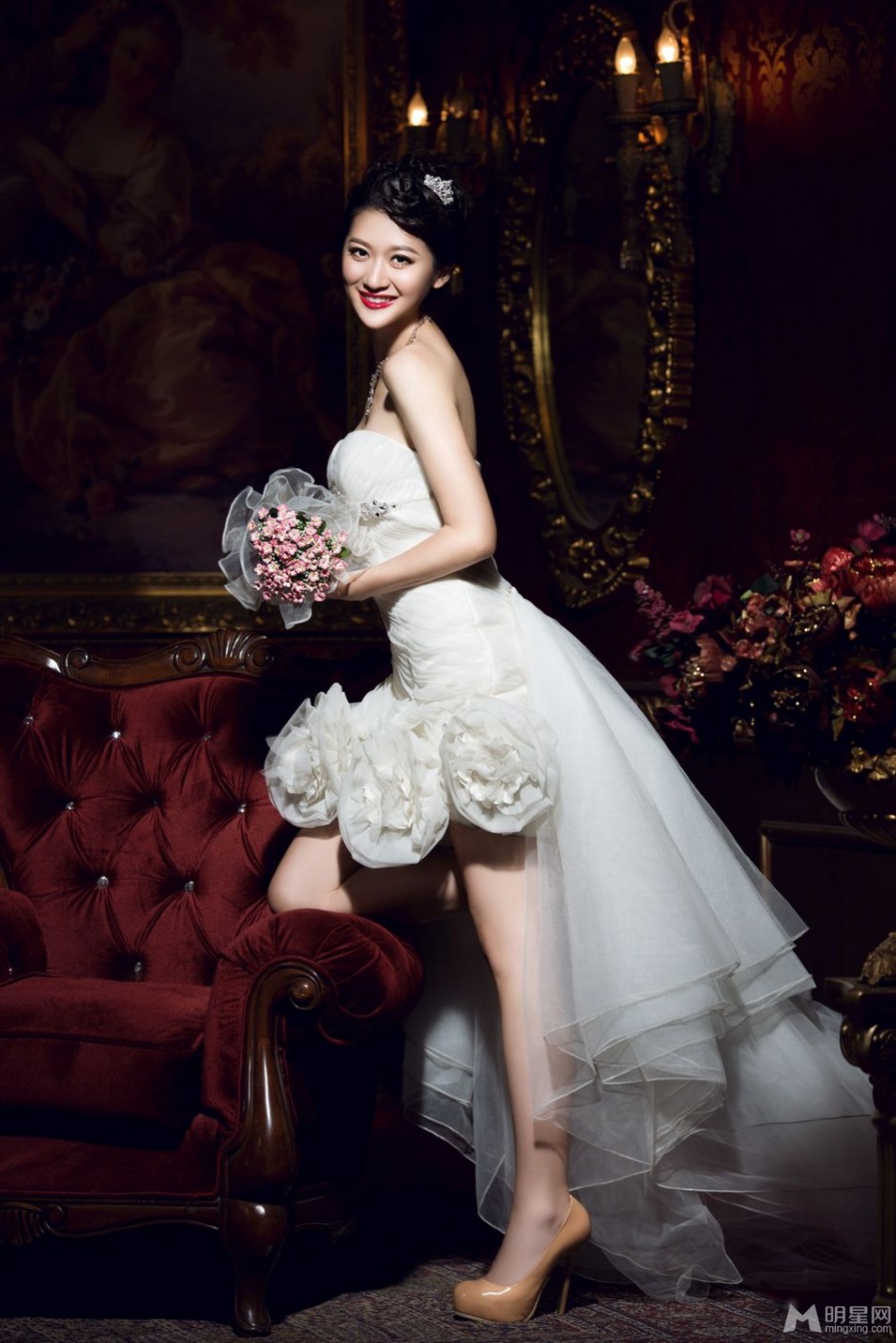 女明星杨净如婚纱写真照片