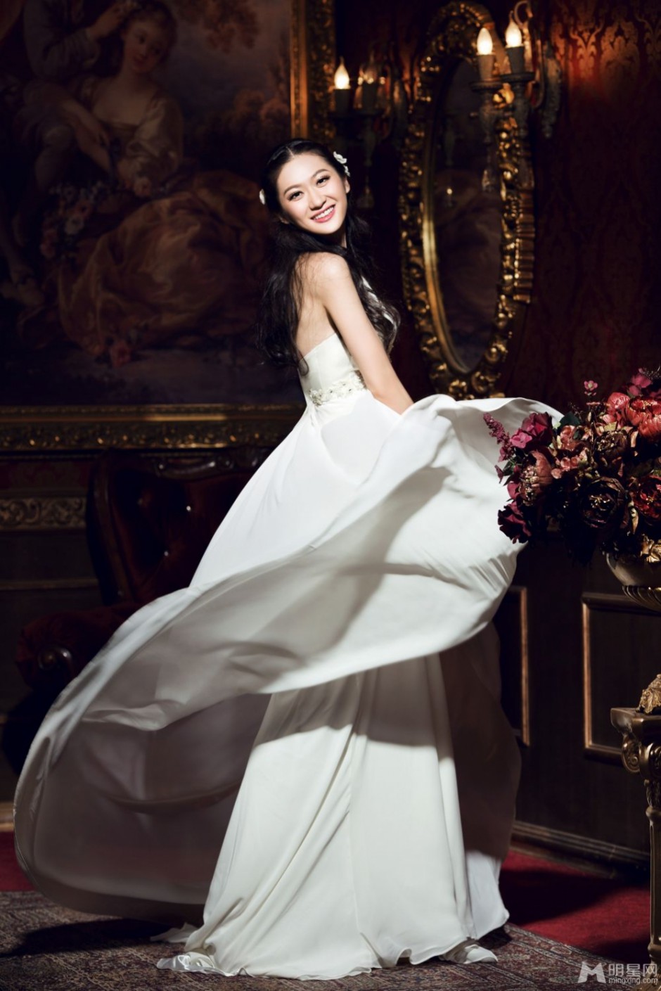 女明星杨净如婚纱写真照片