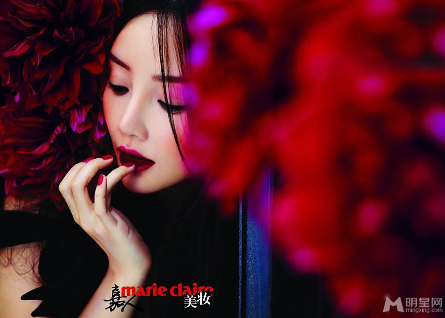 李小璐时尚杂志嘉人美妆写真照片