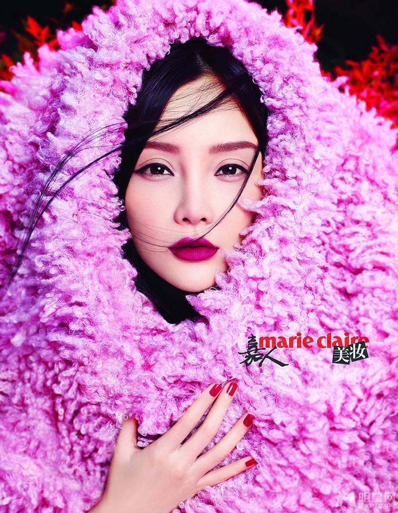 李小璐时尚杂志嘉人美妆写真照片