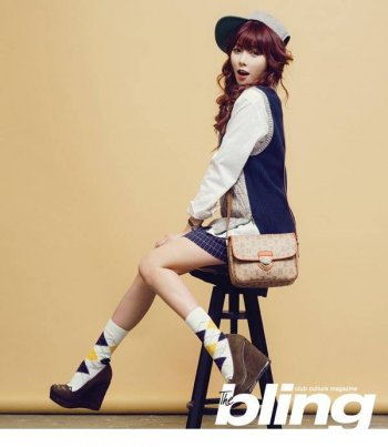 韩国明星金泫雅冬日时尚穿搭图片