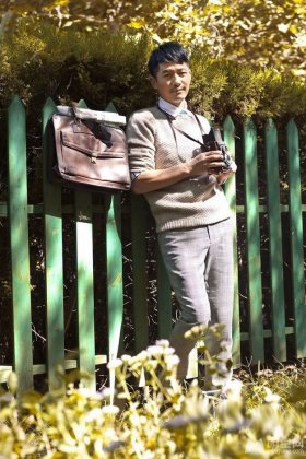 明星郭晓东冬日个人时尚街拍写真