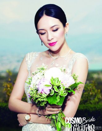 现在汪峰的老婆章子怡唯美婚纱大片
