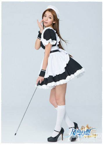 80后台湾女星李毓芬女仆装诱惑写真