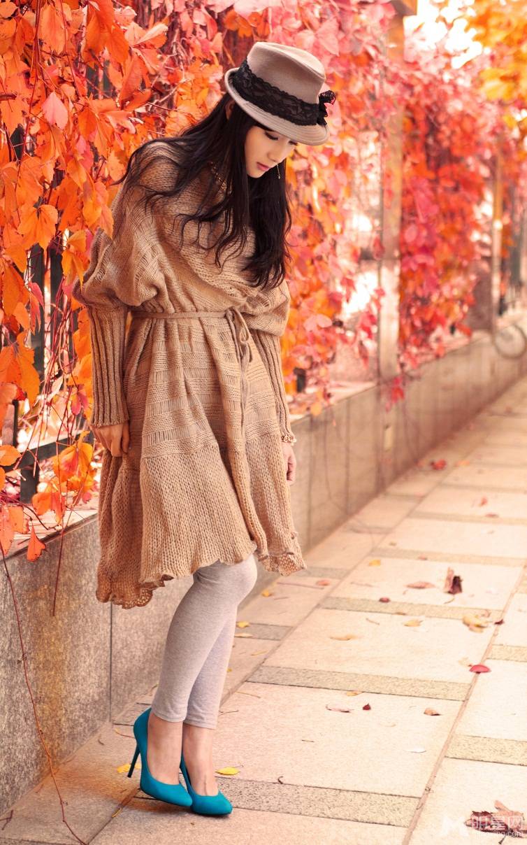 安庆艺人徐立秋日唯美户外写真