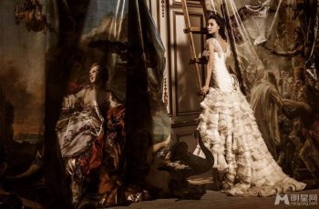 张歆艺尽显复古名媛风图片