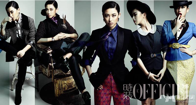 中国女星朱珠演绎魅惑女王写真