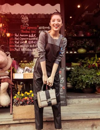 中国美女明星潘辰时尚街拍写真