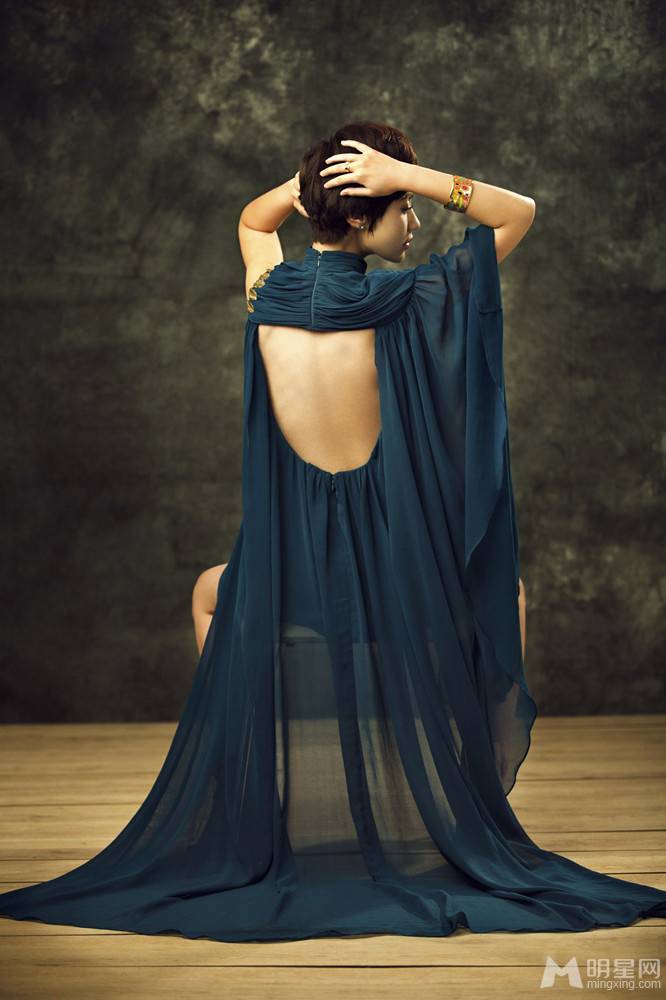 演员杨雪晚会礼服性感迷人写真