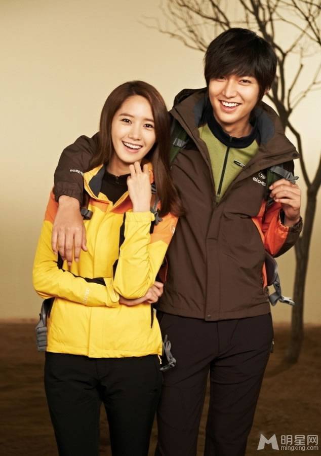 李敏镐允儿运动代言冬日服装写真