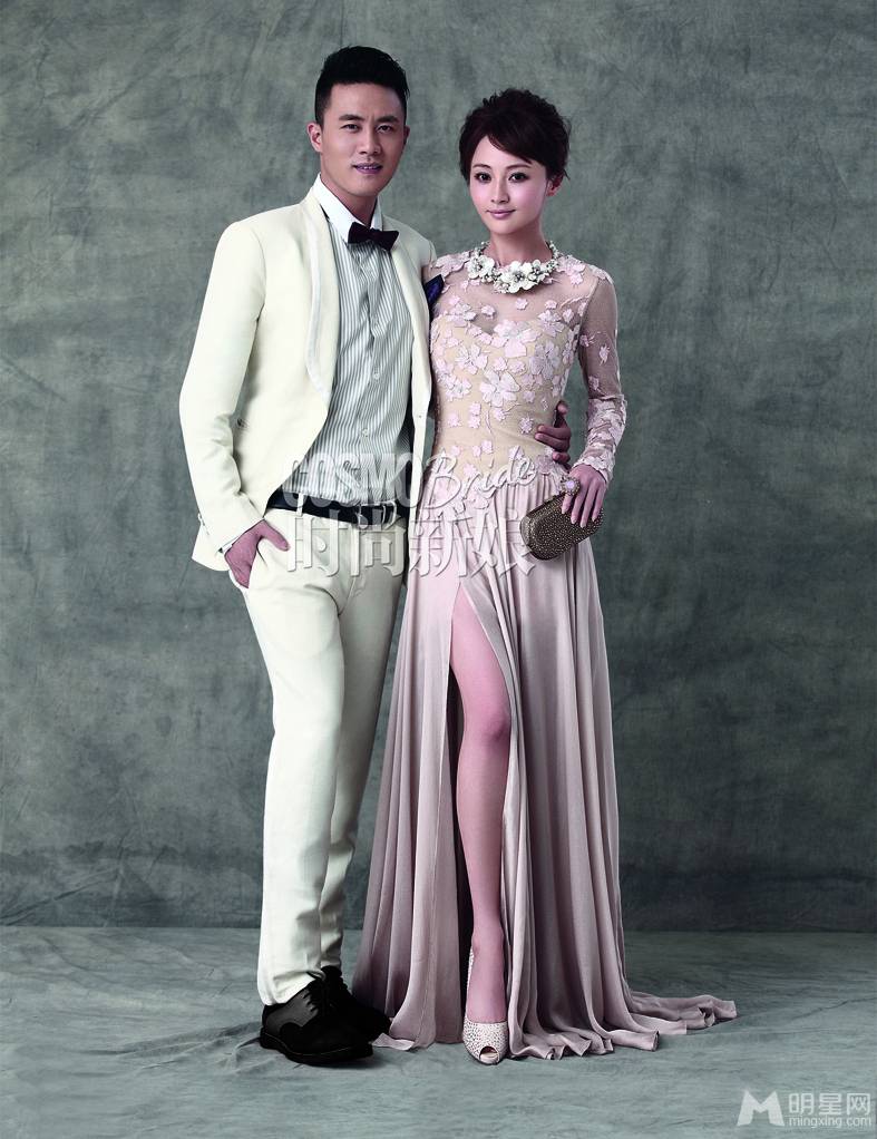 杜淳姚笛搭档拍摄婚纱写真 尽显男才女貌