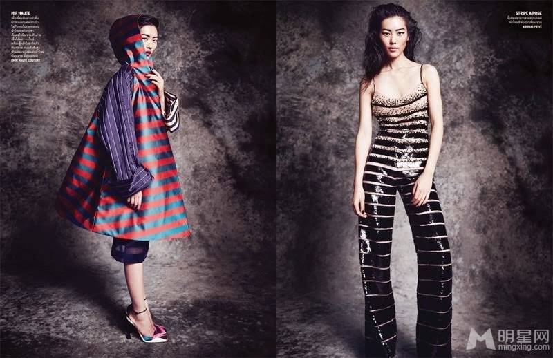 中国名模刘雯霸气登上时尚杂志封面