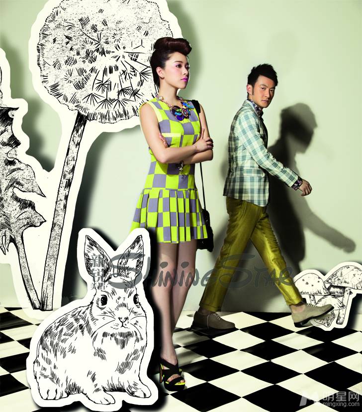 阚清子赵韦至时尚杂志写真图片 漫画主题创意十足