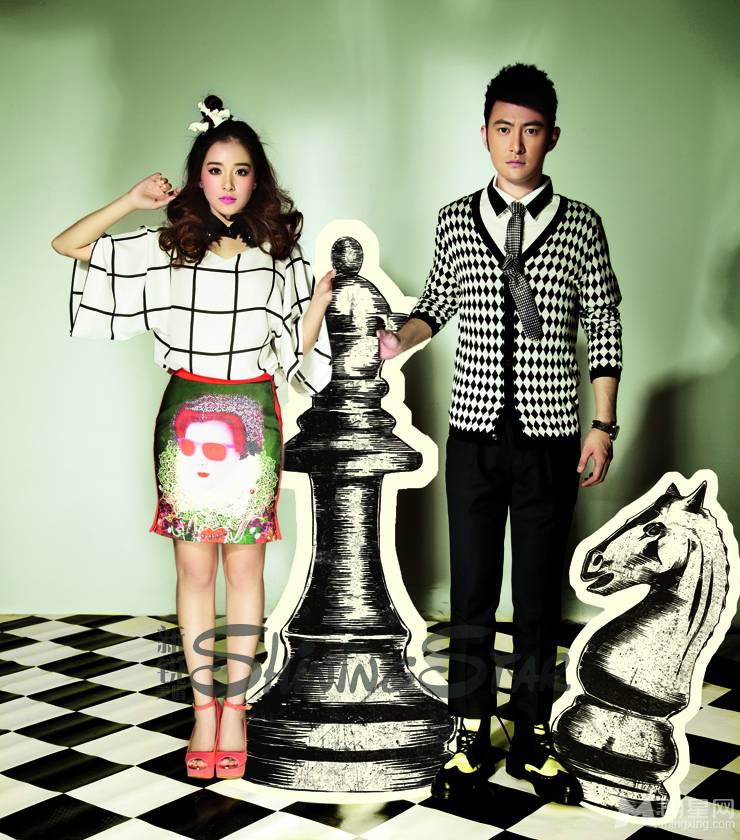 阚清子赵韦至时尚杂志写真图片 漫画主题创意十足