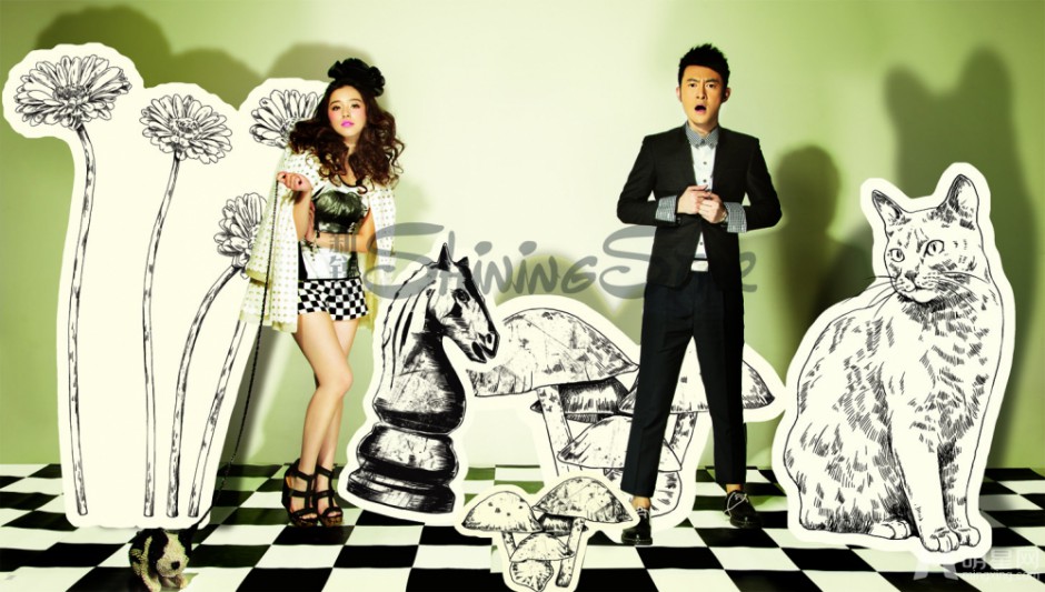 阚清子赵韦至时尚杂志写真图片 漫画主题创意十足